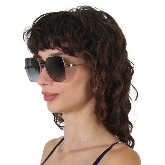 Jimmy Choo Women's Rose Gold Dark Grey Gradient Reyes Sunglasses Fashion O9-16 - Picture 1 of 9